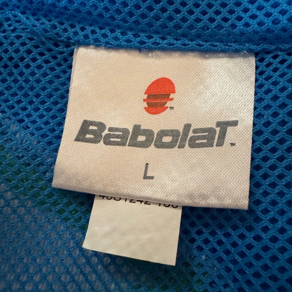 Babolat Men's Blue and White Windbreaker Jacket B43 - Picture 4 of 9